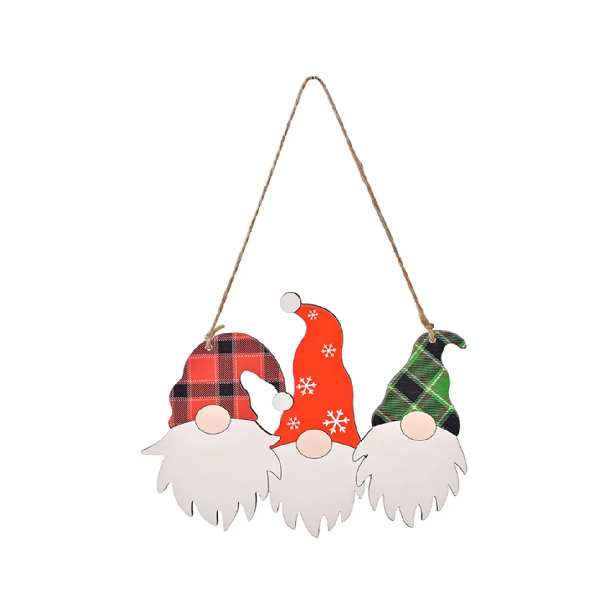Décoration de Noël gnome à suspendre - Lot de 6