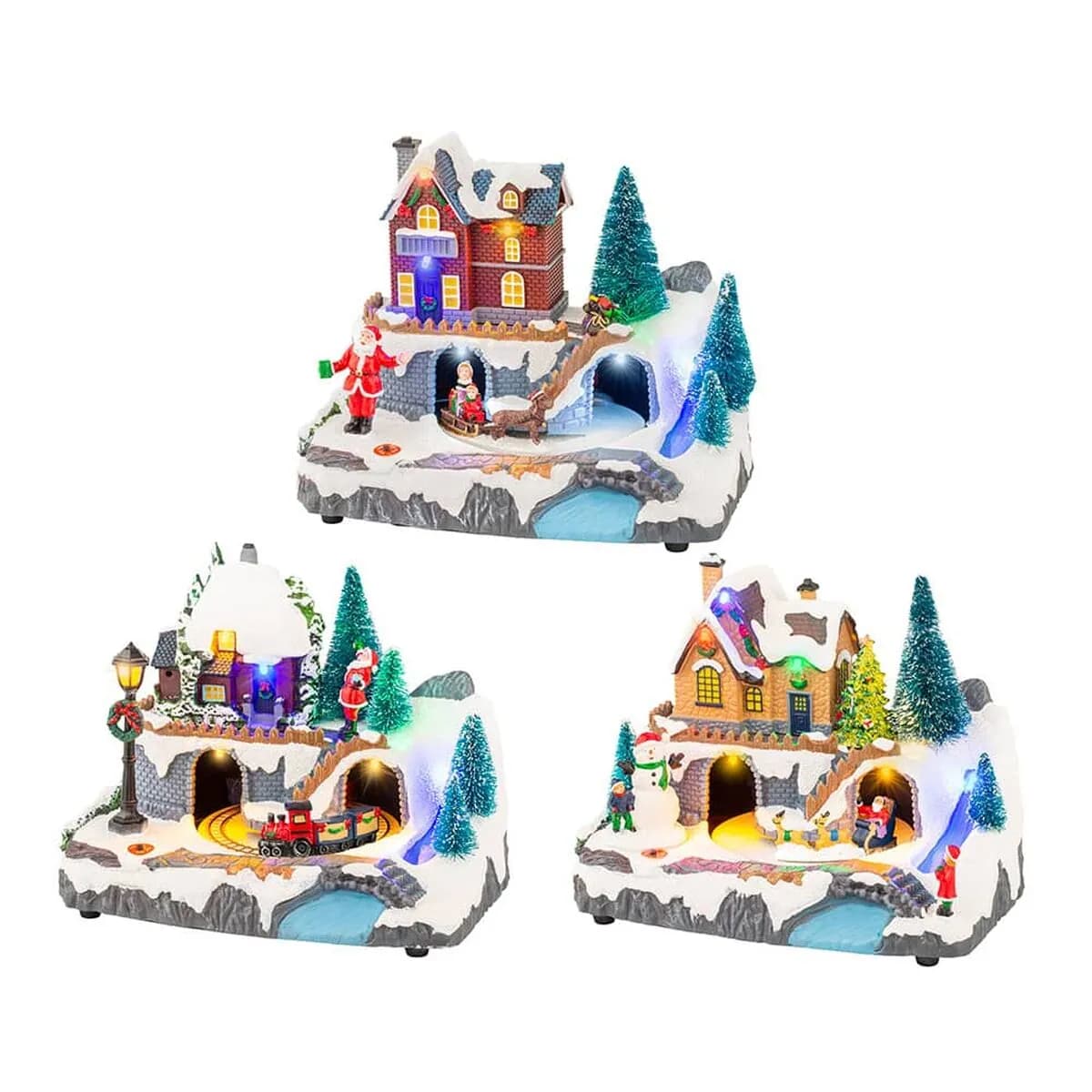 Lumineo Scène de Noël lumineuse - Multicolore