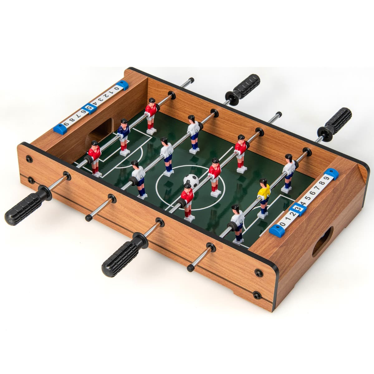 CostwayBaby Foot Adulte avec 2 Panneaux de Score 2 Balles Jeu de Table Soccer 51 x 30,5 x 9 CM