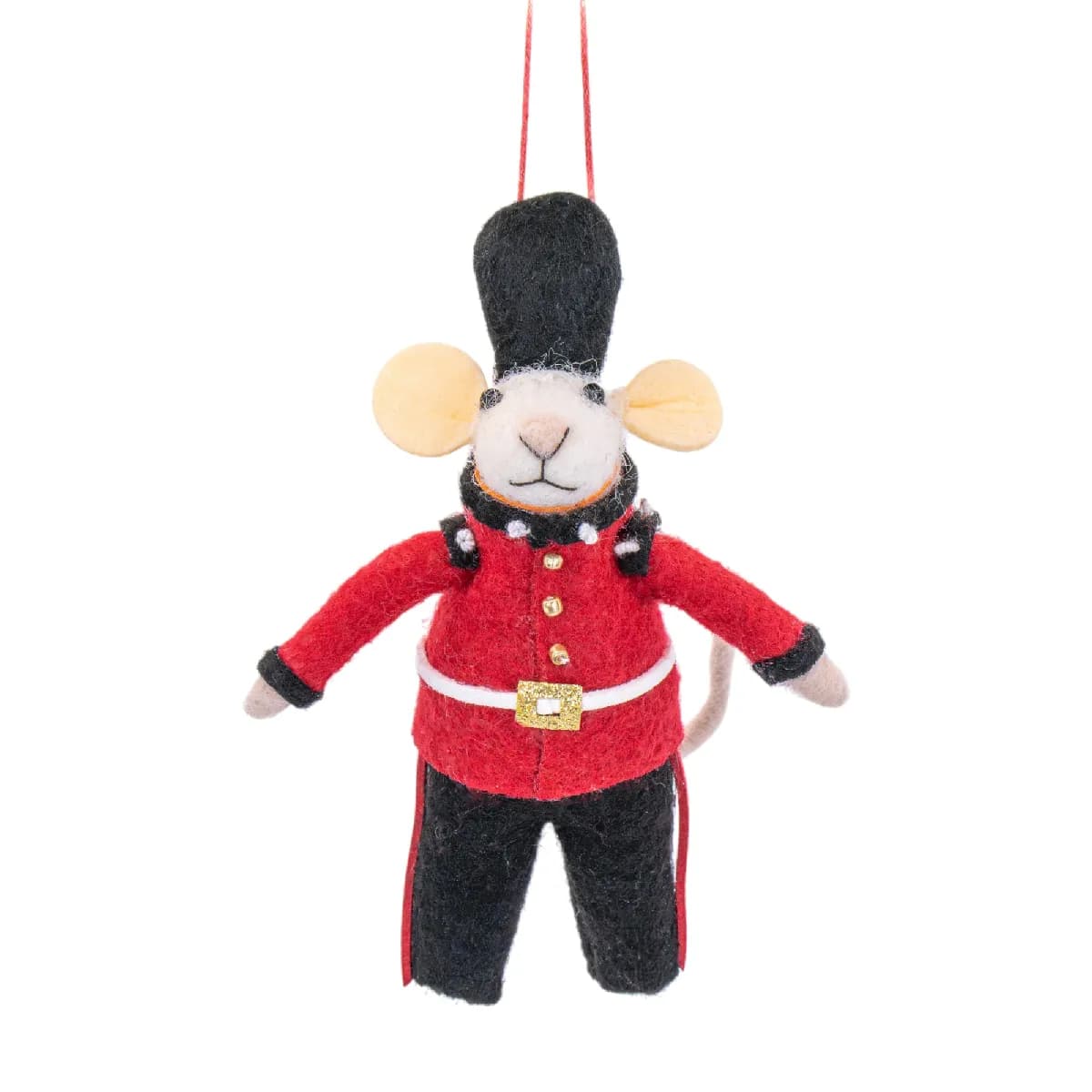 Sass & belle souris déco Noël feutre - rouge