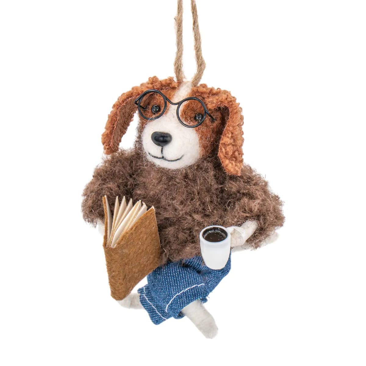 Sass & belle Décoration de Noël chien - Marron