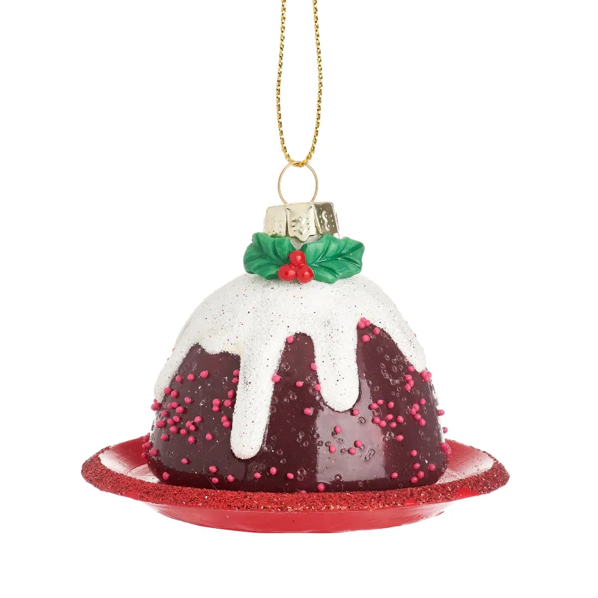 Sass & belle Boule de Noël pudding - pourpre